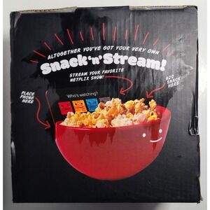 Netflix Snack 'n' Stream Bowl Phone Holder Stand for Movies & TV NEW